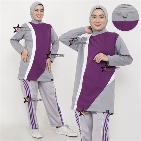 Adenco Sport Baju Olahraga Wanita Setelan Olahraga Seragam