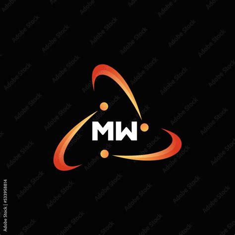 Initial Mw Infinity Tech Logo Icon Element And Template Vector Image