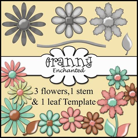 GRANNY ENCHANTED'S BLOG: Free Digital Scrapbook Elements: Flowers from ...