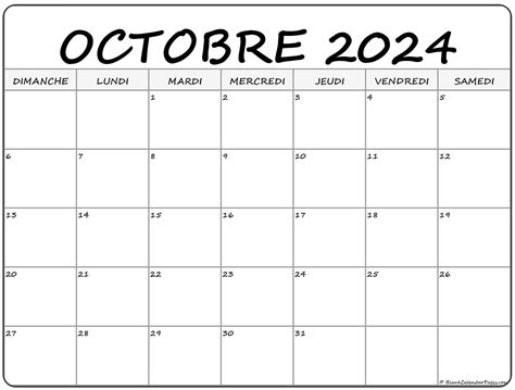 Calendrier Octobre 2024 Gratuit Gelya Joletta