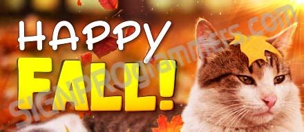 Happy Fall - Cat 14-036 - Animations and Video Sign Content Management