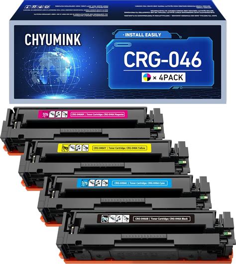 4 Pack Canon Crg 046 A 046H Black Cyan Yellow Magenta Compatible Toner