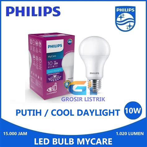 Jual Lampu Philips Led Bulb Mycare W Putih Cool Daylight K