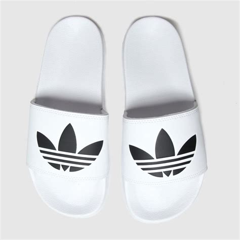 Adidas White & Black Adi Adilette Lite Sandals For Sale Size UK 10 in ...