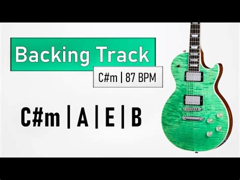 Rock Pop BACKING TRACK C Minor C M A E B 87 BPM Guitar Backing