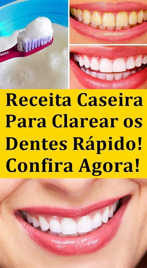 Receita Caseira Para Clarear os Dentes Rápido em 2020 Dicas de