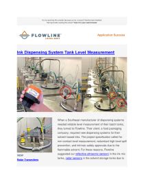 Ink Dispensing System Tank Level Measurement