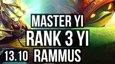 Yi Vs Rammus Jng Rank Yi M Mastery Games Legendary