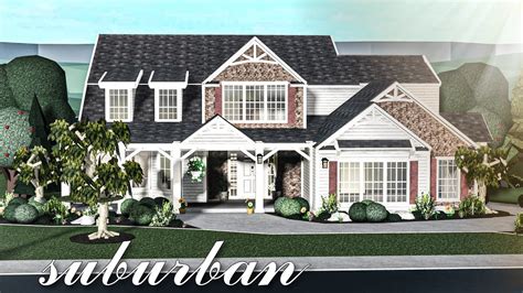 Bloxburg Realistic Suburban House Speedbuild Youtube