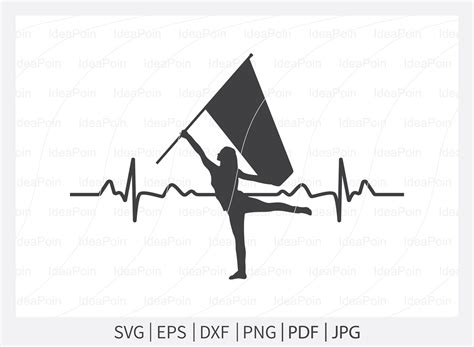 Male Color Guard Svg File Marching Band Color Guard Split Etsy