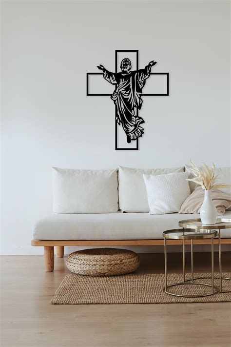 Jesus And Cross Wall Art Dxf Eps Svg Ai And Pdf Vector Files For