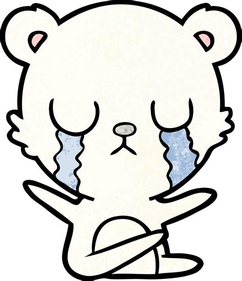 sad little polar bear cartoon 12372547 Vector Art at Vecteezy