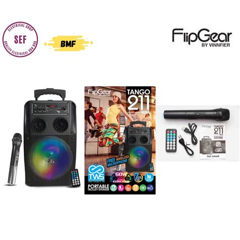 Flip Gear Portable Trolley Speaker Tanggo 211 Wm Shopee Malaysia