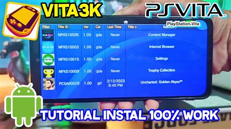 HOW TO INSTAL VITA 3K V12 PS VITA EMULATOR ANDROID TUTORIAL INSTAL 100