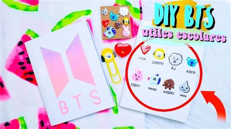 DIY BTS Y BT21 ÚTILES ESCOLARES SORTEO DE REGRESO A CLASES 2019 PARA