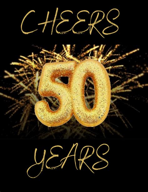 Cheers 50 Jaar Templaat Postermywall