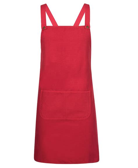 Full Bib Apron Red Uniform Edit