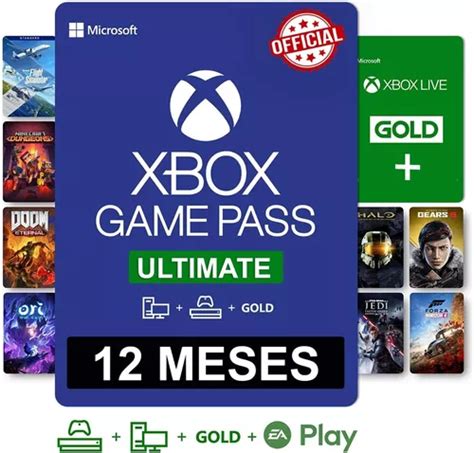 Xbox Game Pass Ultimate 12 Meses Códigos De 25 Dígitos Mercadolivre