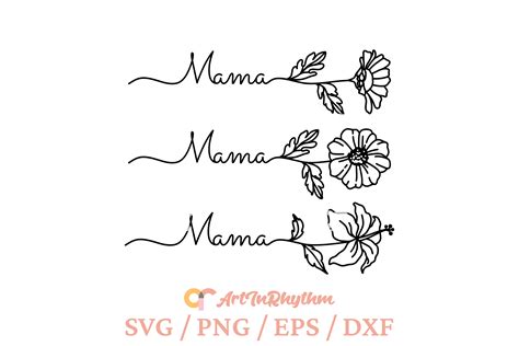 Mama Svg Mothers Day Svg Flowers Svg Graphic By Artinrhythm