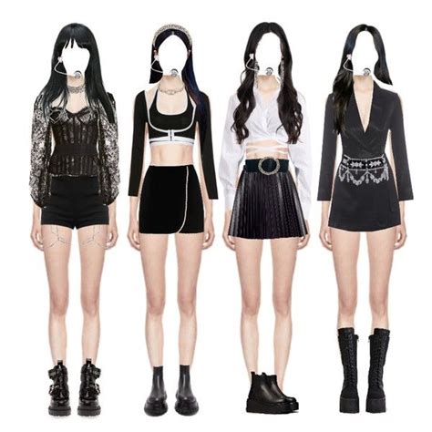 4 Member Girl Group Kpop Outfit Stage Outfits Kpop Outfits Kpop