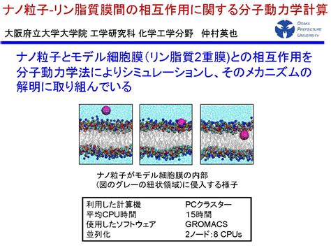 Cybermedia Center Osaka University Blog Archive ナノ粒子 リン脂質膜間の相互作用に