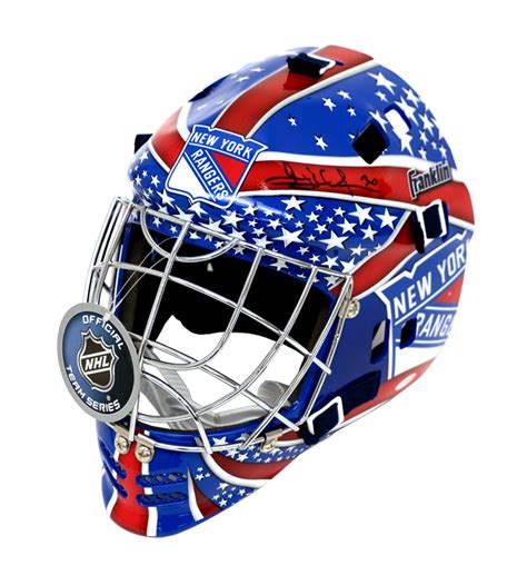 Charitybuzz Henrik Lundqvist Signed Rangers Full Size Replica Goalie Mask