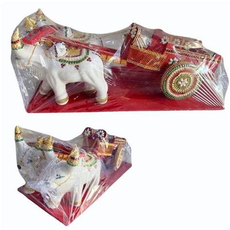 Multicolor Ceramic Kalakruti BC40 Stone Bel Gadi Set, For Decoration at ...