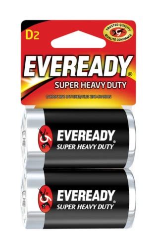 Eveready Super Heavy Duty D Batteries 2 Pack 2 Pk Kroger