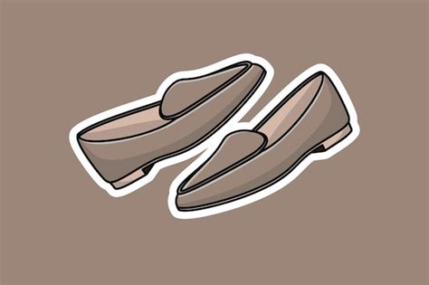 Premium Vector Loafer Shoes Of Pair Sticker Vector Illustration