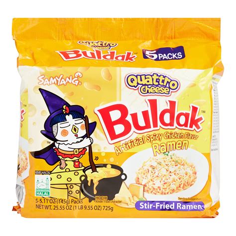 Samyang Buldak Quattro Cheese Hot Chicken Ramen Noodles Oz Pack Of Walmart