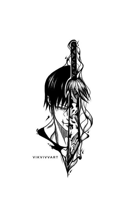 Toji Fushiguro Tattoo Design Vikvivvart