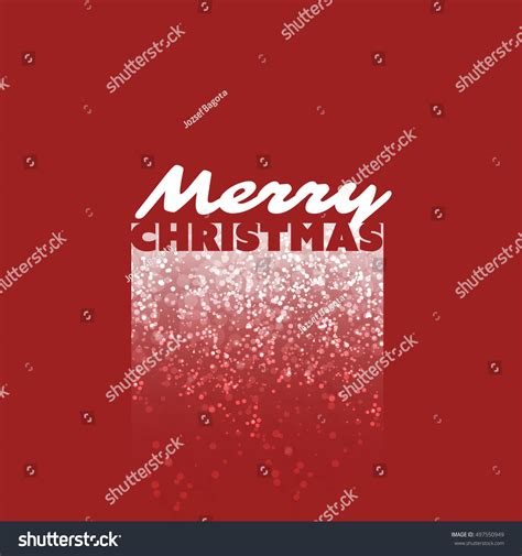 Merry Christmas Card Snowfall Stock Vector Royalty Free 497550949