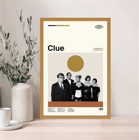 Clue Movie Poster, Clue Print, Retro Movie Poster, Minimalist Art Print, Vintage Inspired ...