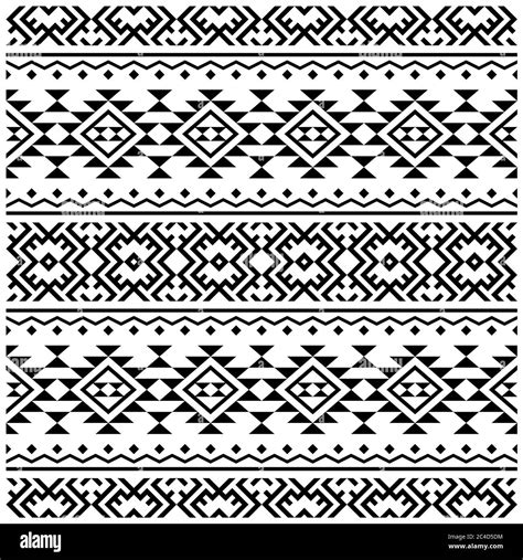 Traditional Seamless Ethnic Pattern Background Design In Aztec Tribal