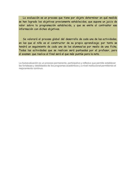 La Evaluaci N Es Un Proceso Que Tiene Por Objeto Determinar En Qu