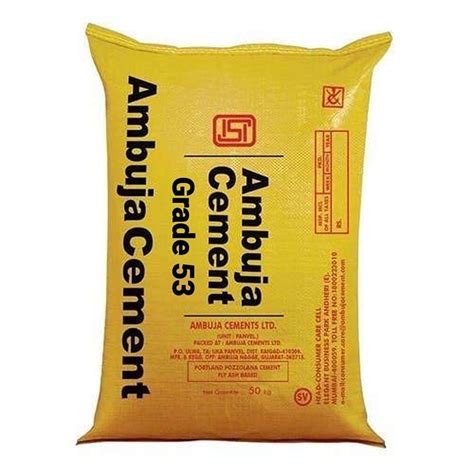 50kg PPC Grade 53 Ambuja Cement At Rs 360 Bag Ambuja Cement In Sawai