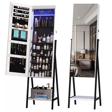 Buy Lvsomtlvsomt Led Standing Mirror Jewelry Cabinet Armoire