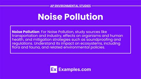 Noise Pollution | Examples