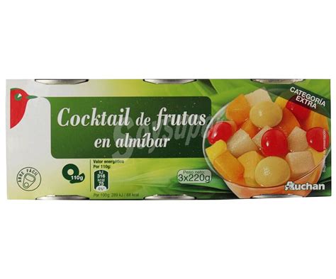 Auchan Cocktail De Frutas En Alm Bar Ligero Pack De Uds De G