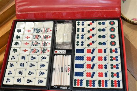 Sold At Auction Mah Jong Set In Case With 4 X Timber Tile Racks