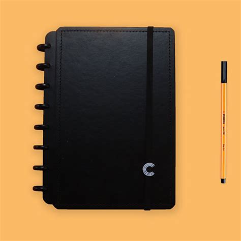 CADERNO INTELIGENTE A5 Deluxe Bianco Black All White Mármore Chic