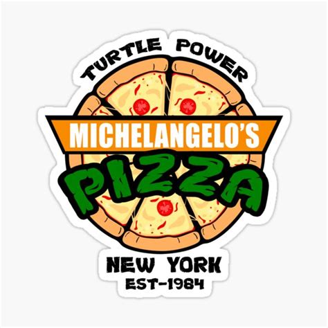 "Michelangelo's Pizza" Sticker by NinoMelon | Redbubble