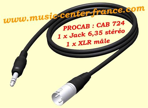 C Ble Cordon Connectique Fiche Procab Cab Cab Jack St R O