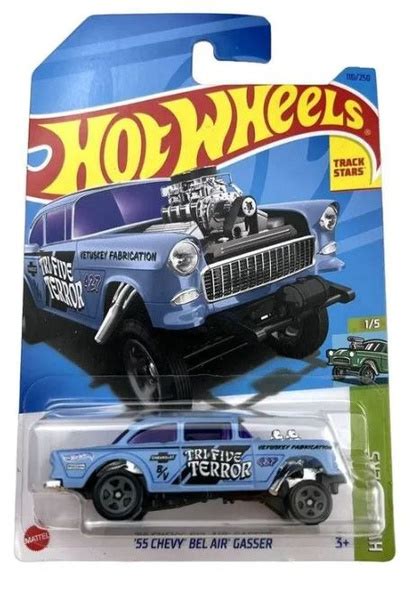 Hot Wheels Машинка базовой коллекции 55 CHEVY BEL AIR GASSER голубая 5785 HKK26 купить с