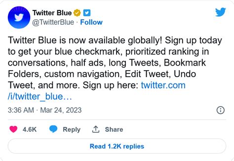 Twitter Blue订阅服务开始在全球范围内推出 定价本地化 社交 Microblog 微博客 Cnbeta Com