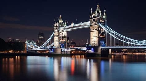 Premium AI Image | Night view of Tower Bridge