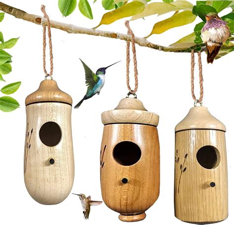 Amazon Pcs Hummingbird House Wooden Hummingbird House For