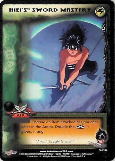 Yu Yu Hakusho Tcg Hiei S Sword Mastery Ghost Files C Ebay