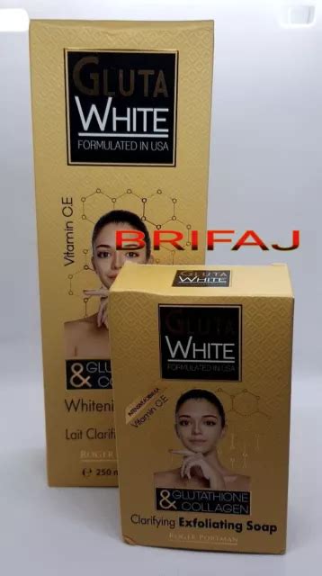 Gluta White Glutathione Collagen Whitening Body Lotion Soap Pc Eur