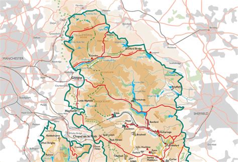 Peak District National Park Map - Peak District National Park UK • mappery